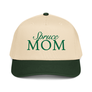 Adult | Spruce Mom 5-Panel Hat - Cream/Green