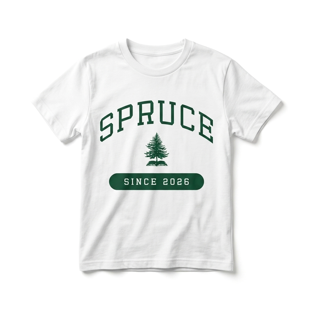 Youth | Spruce Varsity T-Shirt – White
