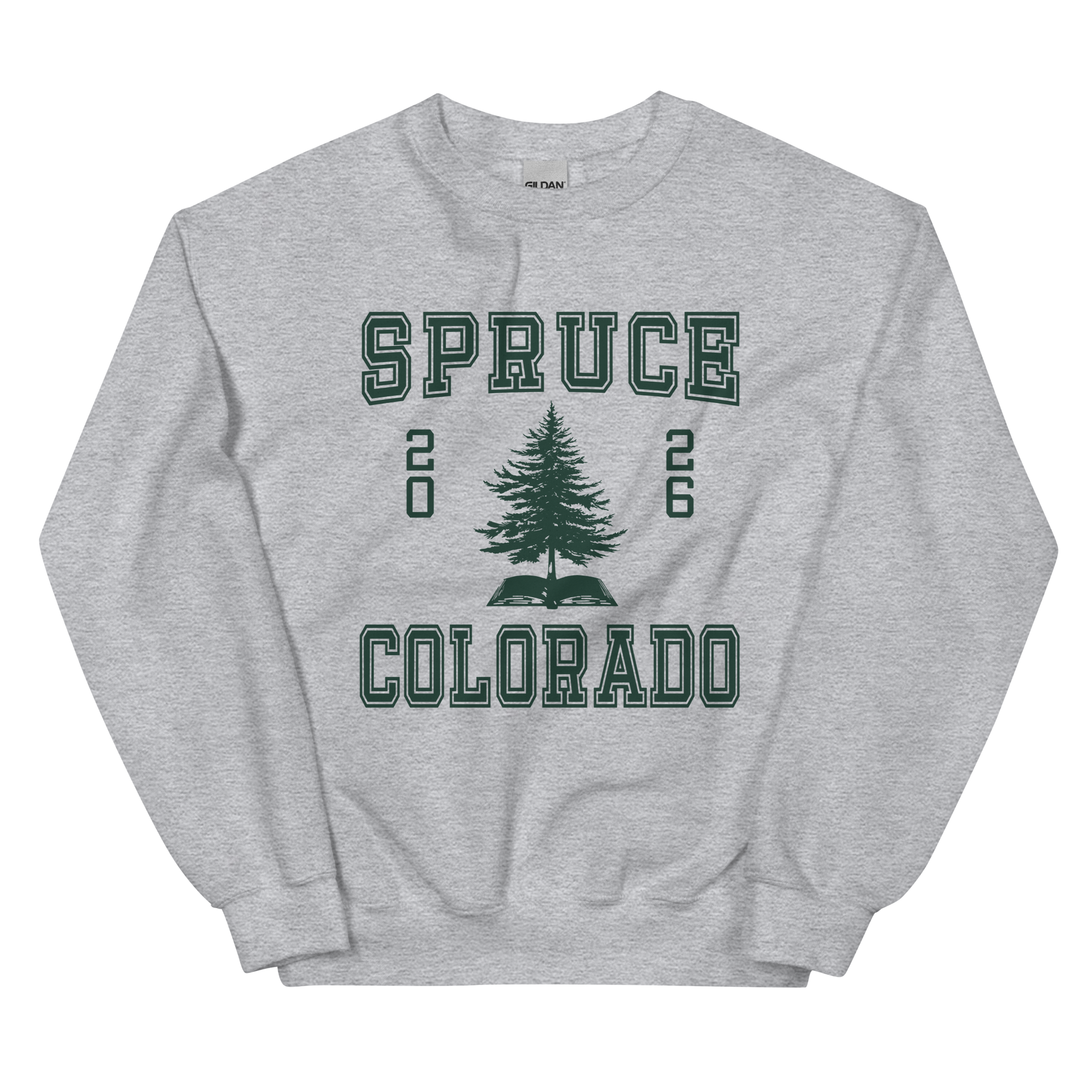 Adult | Spruce Varsity Crewneck - Heather Gray