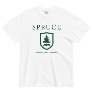 Adult | Spruce Shield T-Shirt - White